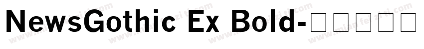 NewsGothic Ex Bold字体转换